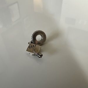 2017 GRADUATION HAT Authentic PANDORA Silver HARD WORK PAYS OFF Dangle Charm